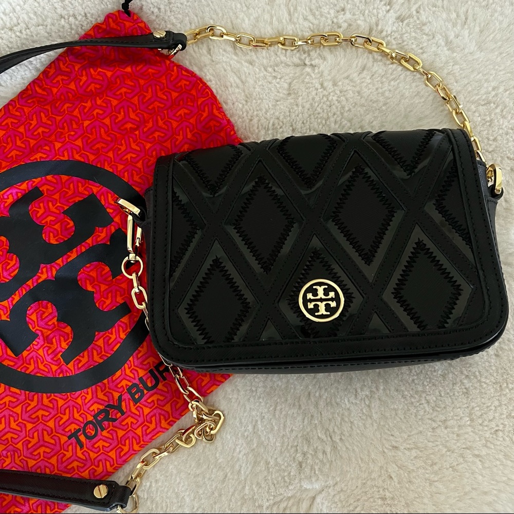 Tory Burch Patchwork Robinson Chain Shoulder Bag - image 6
